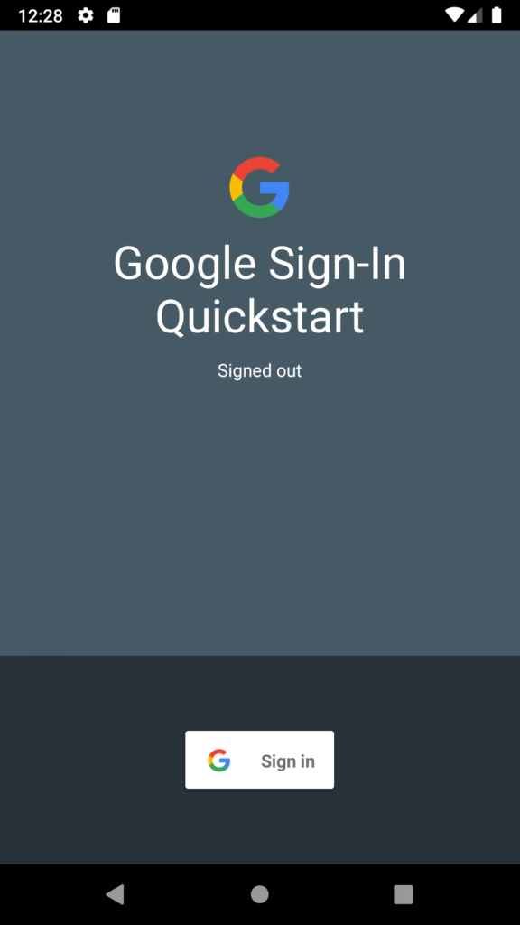 Google Sign-In button